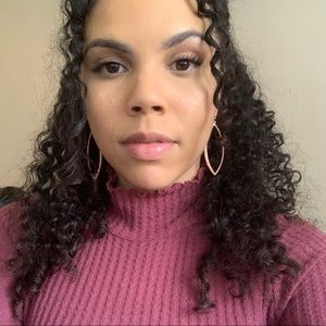 Oval Rhinestone Drop Hoop Earrings - Rose Gold